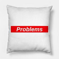 Lil Peep Pillows - Problems  Red Box Logo Pillow