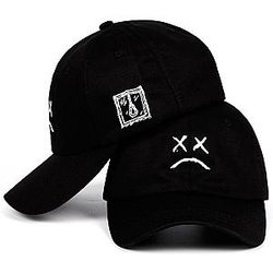 Lil Peep Hats &amp; Caps - Lil Peep Sad Face Baseball Cap
