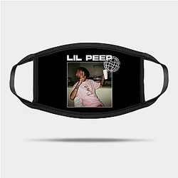 Lil Peep Face Masks - Aesthetic Lil Peep 'Smoke and Drink' Design Mask