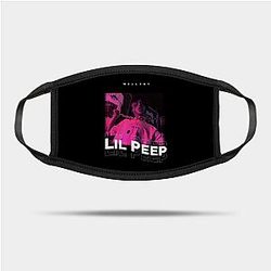 Lil Peep Face Masks - Lil Peep Pink Hellboy (Lil Peep Hellboy; Lil Peep T-Shirt, Aesthetic Lil Peep). Mask