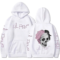 Lil Peep Hoodies - Lil Peep Hooded Sweatshirt with Gothic Pulleys
