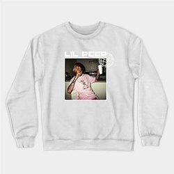 Lil Peep Sweatshirts - Aesthetic Lil Peep 'Smoke and Drink' Design Sweatshirt
