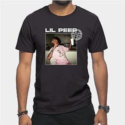 Lil Peep T-Shirts - Aesthetic Lil Peep 'Smoke and Drink' Design T-Shirt