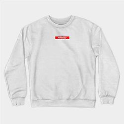 Lil Peep Sweatshirts - HellBoy  Red Box Logo Sweatshirt