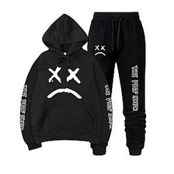 Lil Peep Hoodies - Lil Peep Sad Face Hoodie and Sweatpants