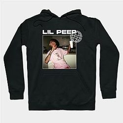 Lil Peep Hoodies - Aesthetic Lil Peep 'Smoke and Drink' Design Hoodie
