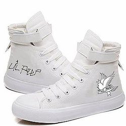 Lil Peep Printed Shoes - Canvas Lil Peep Fashion High Top Converse Shoes