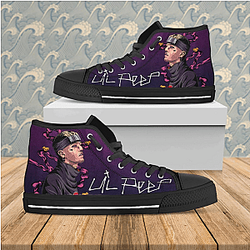 Lil Peep Printed Shoes - Lil Peep Fashion Converse Shoes