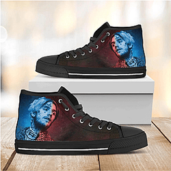 Lil Peep Printed Shoes - Canvas Lil Peep Black Converse Shoes