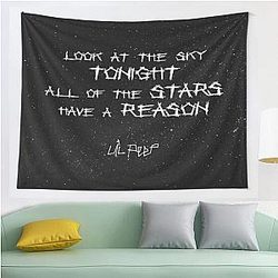 Lil Peep Tapestry - Lil Peep Star Shopping Lyrics Starry Background
