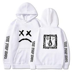 Lil Peep Hoodies -  Lil Peep 2D Printing Sad Face Pullover Hoodie