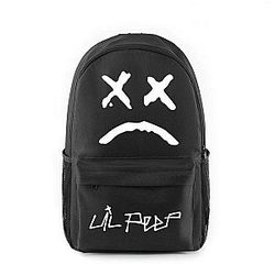 Lil Peep Backpacks - Rapper Star Sad Face Backpack