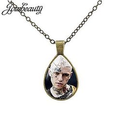 Lil Peep Necklaces - Rap Singer Photo Tear Drop Pendant Necklace Accessory
