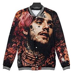 Lil Peep Jacket - Fashion 3D Printed Baseball Jackets