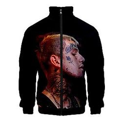 Lil Peep Zipper Jacket - 3D Print Streetwear Lil Peep Jackets