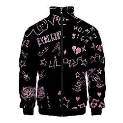 Lil Peep Zipper Jacket - 3D Print Streetwear Clothes Long Sleeve Jackets
