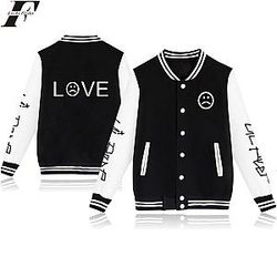 Lil Peep Jacket - Fashion Streetwear Baseball Lil Peep Jackets