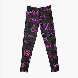 Lil Peep Leggings - Lil Peep Tattoos Pink Leggings