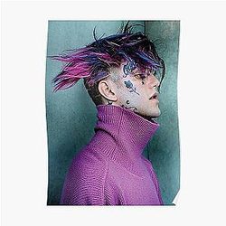 Lil Peep Posters - Lil Peep Pink Purple Tribute Poster