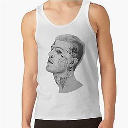 Lil Peep Tank Tops - Lip Draw Lil Peep Tank Top