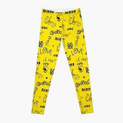 Lil Peep Leggings - Lil Peep Tattoos Yellow Leggings