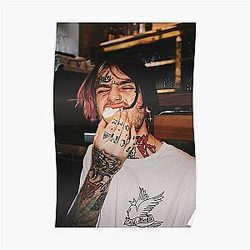 Lil Peep Posters - Lil Peep aesthetic portrait  Poster