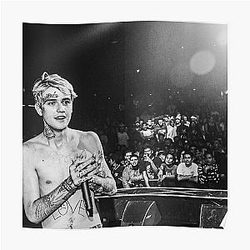 Lil Peep Posters - Lil peep portrait Poster