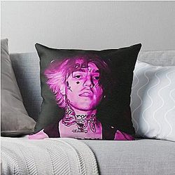 Lil Peep Pillows Cover - Lil Peep neon pink Throw Pillow Cover