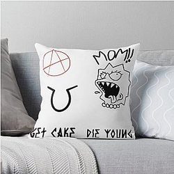 Lil Peep Pillows Cover - Lil Peep Sticker Pack 4 , Tattoos Throw Pillow Cover