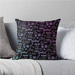 Lil Peep Pillows Cover - Lil Peep Tattoos Neon Throw Pillow Cover