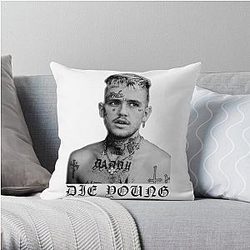Lil Peep Pillows Cover - DIE young Lil Peep  Throw Pillow Cover