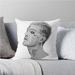 Lil Peep Pillows Cover - Lip Draw Lil Peep Throw Pillow Cover
