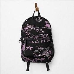Lil Peep Backpacks - Lil Peep Pattern 2 x Soft Pink  Backpack