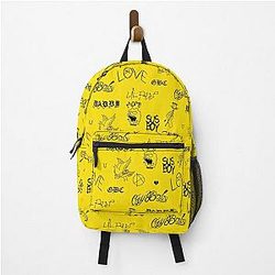 Lil Peep Backpacks - Lil Peep Tattoos Yellow Backpack