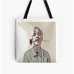 Lil Peep Bags - Stylish print color Lil Peep All Over Print Tote Bag