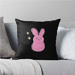 Lil Peep Pillows Cover - Lil Peep Bunny Merchandise Throw Pillow Cover
