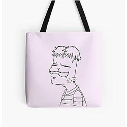 Lil Peep Bags - BART LIL PEEP All Over Print Tote Bag