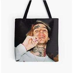 Lil Peep Bags - RIP Lil Peep All Over Print Tote Bag