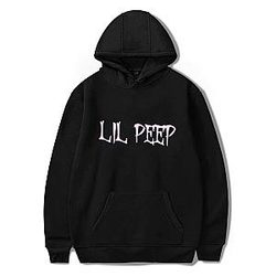 Lil Peep Hoodies - Lil Peep Creative Printed Logo Hoodie
