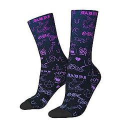 Lil Peep Socks - Lil Peep Winter Warm Colorful Tattoos Neon Sky Socks