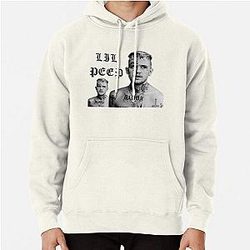 Lil Peep Hoodies - Lil Peep black and white  Pullover Hoodie