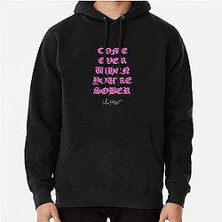Lil Peep Hoodies - Come Over When You're Sober Lil Peep Pink Merch Pullover Hoodie