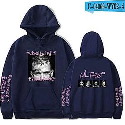 Lil Peep Hoodies - New Lil Peep Black Printing Rapper Pullover Hoodie