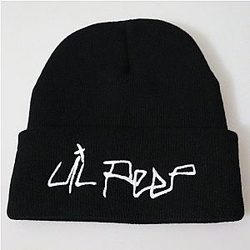 Lil Peep Beanies - Lil Peep Knitted Hat Embroided Beanie