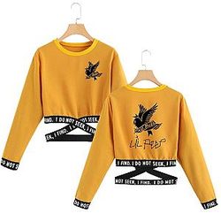 Lil Peep Hoodies - Lil Peep Crybaby Crop-top Pullover Hoodie