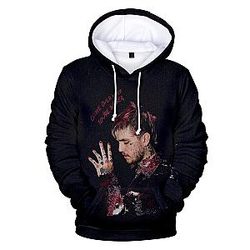 Lil Peep Hoodies - Lil Peep COWYS 3D Graphic Pullover Hoodie