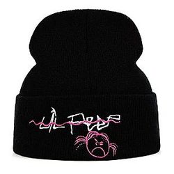 Lil Peep Beanies - Lil Peep Angry Girl Embroided Beanie