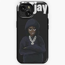 Lil Tjay Cartoon Hoodie iPhone Tough Case