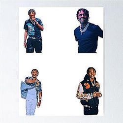 Lil Tjay Sticker Pack | Lil Tjay Stickers / Pin Poster