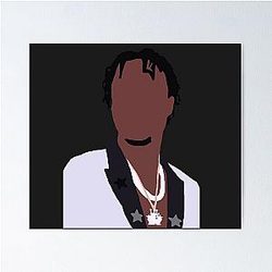 lil tjay silhouette Poster